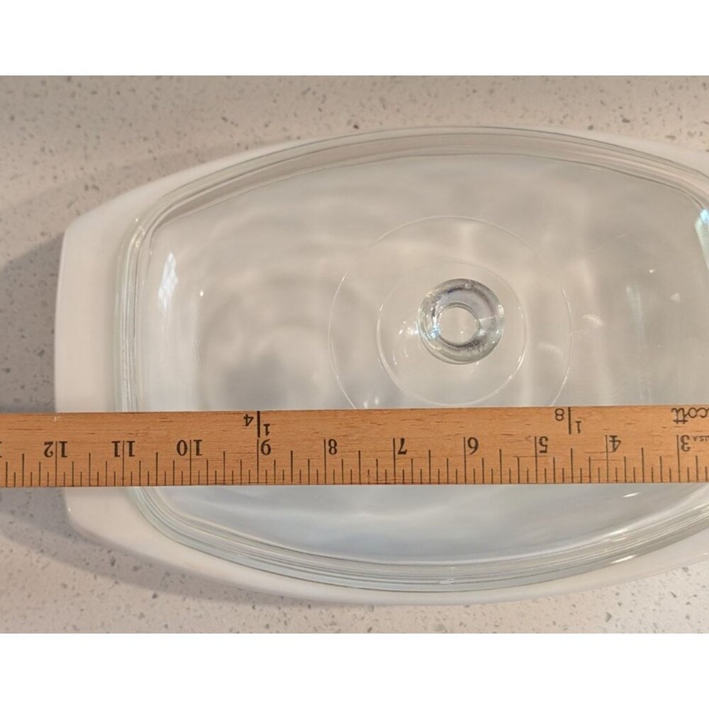 Vintage Pyrex Golden Honeysuckle 1 1/2 Qt Casserole Dish Lid White Bakeware - Picture 16 of 16